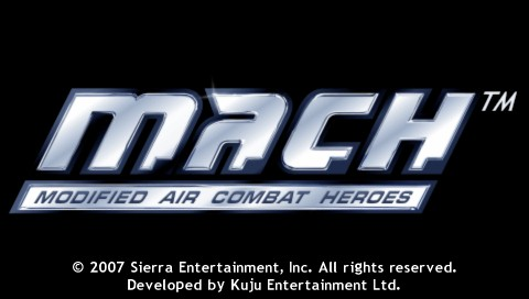 M.A.C.H. Modified Air Combat Heroes title screen for PSP